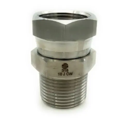 Stainless Adapters SS1404-06-06 Swivel Adapter, 3/8 in MNPT x 3/8 in FNPSM, Stainless Steel New Arrival