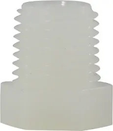 High Quality Midland Metal 28606W Hex Head Plug, 1 in MPT, Nylon, White, 125