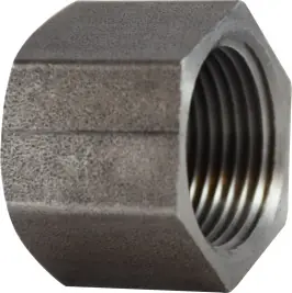High Quality Midland Metal 67476 Hex Cap, 1-1/4 in FNPT, Steel, Black, 150 lb