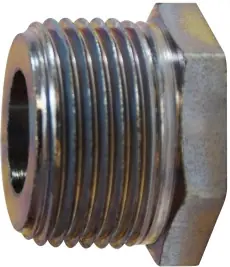 Price Drop Midland Metal 66511 Reducer Hex Bushing, 1 in MPT x 3/8 in FPT, Steel, Zinc-Plated