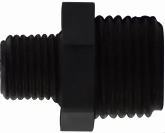 Trusted Brand Midland Metal 28628B Reducing Hex Nipple, 3/4 in MPT x 3/8 in MPT, Polyethylene, Black