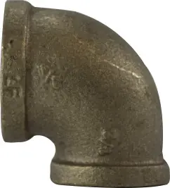 Midland Metal 44129LF 90 deg Reducing Elbow, 1 in FPT x 3/8 in FPT, Bronze Super Sale