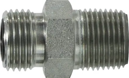 Secure Checkout Midland Metal FSO240464 Connector, 11/16 in Male ORFS x 1/4 in MIP, Steel