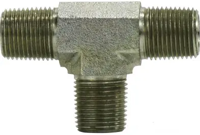 Midland Metal 560044 Tee, 1/4 in MPT x 1/4 in MPT x 1/4 in MPT, Steel Trusted Brand