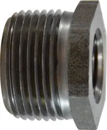 Fast Shipping Midland Metal 67506 Hex Bushing, 3/4 in MPT x 1/8 in FPT, Steel, Black
