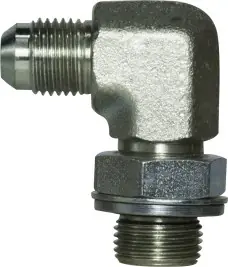Midland Metal 7202NWO66 90 deg Elbow, 9/16 in JIC x 3/8 in Male BSPP, Steel Next Day Delivery