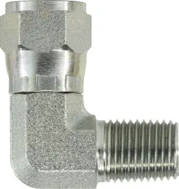 Last Chance Midland Metal 65011212 90 deg Elbow, 3/4 in Swivel FJIC x 3/4 in MNPT, Steel