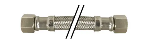 Authentic Midland Metal 923124 1/4 COMP x 1/4 COMP, Lead-Free Supply Connectors, 1/4 Comp 24 Ss Ice Maker Lf Conctr, Plumbing Accessories