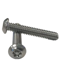 5/16"-18 x 3/4" Machine Screws, Torx Button Head, T40 Drive 6 Lobe Pin-In (Tamper-Resistant), 18-8 Stainless Steel, Full Thread, Qty 100 Time-Limited