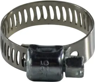 Midland Metal 300 Series 3000020 Miniature Worm Gear Clamp, 7/8 in Minimum Clamp Diameter, Carbon Steel Clearance