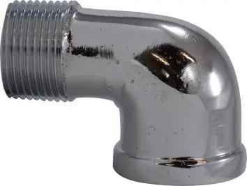 Limited Offer Midland Metal 45165 90 deg Street Elbow, 1 in FPT x 1 in MPT, Bronze, Chrome-Plated