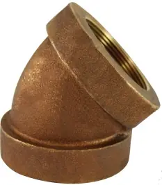 While Supplies Last Midland Metal 43187 45 deg Elbow, 1-1/2 in FPT x 1-1/2 in FPT, Bronze