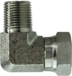 Next Day Delivery Midland Metal 150142 90 deg Swivel Adapter Elbow, 1/4 in Male Pipe x 1/8 in FNPSM, Steel