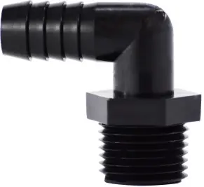 Midland Metal 33045B 90 deg Elbow, 5/8 in Hose Barbed x 1/2 in MIP, Polyethylene Express Delivery