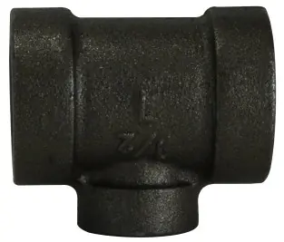 Midland Metal 69306 Reducing Tee, 1-1/4 in FPT x 1-1/4 in FPT x 1 in FPT, Iron, Black, XH Schedule, 300 lb Flash Sale