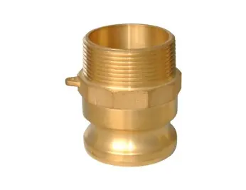 Buchanan Rubber CGF-050-B1 Cam and Groove Adapter, 1/2 in Type F x 1/2 in MNPT, Brass Luxury