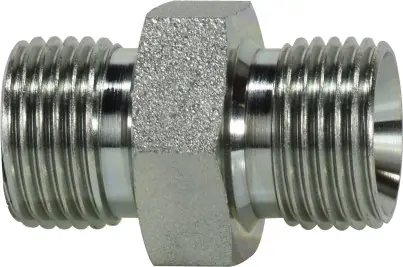 Top Pick Midland Metal 742086 Hex Nipple, 1/2 in Male BSPP x 3/8 in Male BSPP, Steel