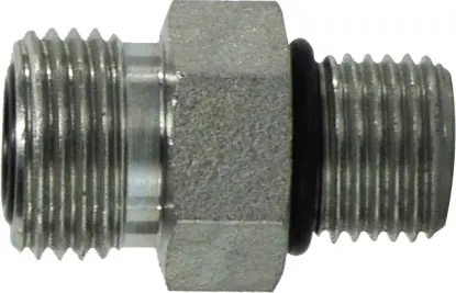 Final Sale Midland Metal FS6400O1010 Straight Connector, 1 in Male ORFS x 7/8 in Male ORB, Steel