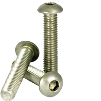 M8-1.25 x 16 mm Button Head Socket Cap Screws, 18-8 Stainless Steel A2, Full Thread, Coarse (UNC), Qty 100 Premium