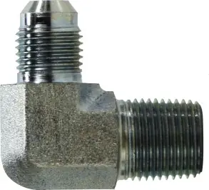 Fan Favorite Midland Metal 25012420 90 deg Straight Elbow, 1-1/2 in 37 deg JIC Male Flared x 1-1/4 in MPT, Steel