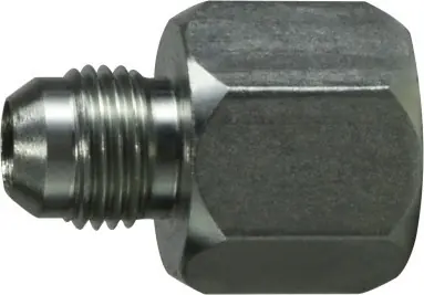 Midland Metal 24063224 Straight Reducer, 2 in 37 deg JIC Female Flared x 1-1/2 in 37 deg JIC Male Flared, Steel Time-Limited