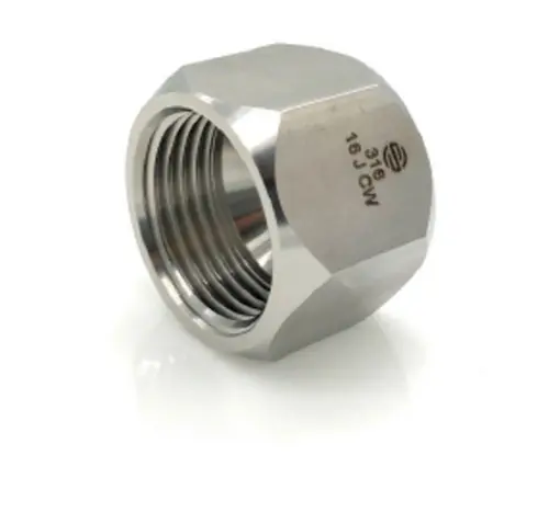 Stainless Adapters SS304-C-08 Cap, 1/2 in 37 deg JIC Flared, Stainless Steel Trusted Brand