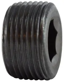Midland Metal 67768 Hex Socket Countersunk Plug, 1-1/2 in MNPT, Steel, Black, 150 lb Same Day Shipping