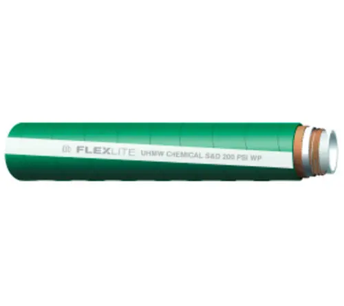 Buchanan Rubber Flexlite FLX-150 Chemical Hose, 100 ft L, 200 psi, Polyethylene Tube, Green Secure Checkout