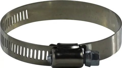 Final Sale Midland Metal 611 Series 611016 Worm Gear Clamp, 11/16 in Nominal, 11/16 in Minimum Clamp Diameter, Stainless Steel