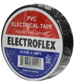 Midland Metal 982140 Electrical Tape, 3/4 in W, 60 ft L, Black, PVC Backing Secure Checkout