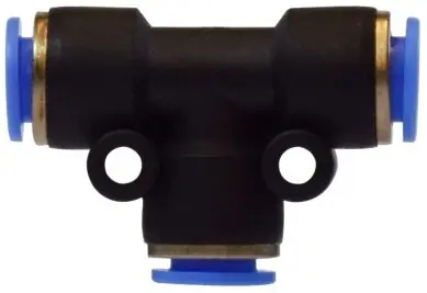 Premium Midland Metal 20027C Union Tee, 3/16 in Push-In x 3/16 in Push-In x 3/16 in Push-In, Composite