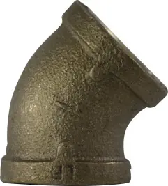 Midland Metal 44187LF 45 deg Elbow, 1-1/2 in FPT x 1-1/2 in FPT, Bronze Hassle-Free Returns