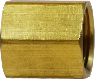 Budget Midland Metal 12023 Hex Internal Union, 3/16 in Inverted Flared x 3/16 in Inverted Flared, Brass