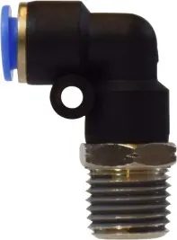 Midland Metal 20085C 90 deg Swivel Elbow, 1/2 in Push-In Tube x 3/8 in MNPT, Composite Next Day Delivery