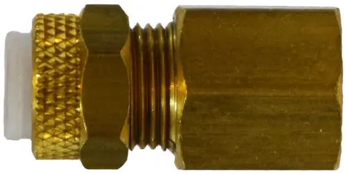 Price Cut Midland Metal Poly-Flo 20256 Adapter, 1/8 in Tube OD x 1/8 in FNPTF, Brass