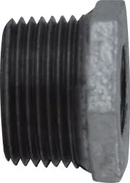 Luxury Midland Metal 64501 Hex Bushing, 3/8 in MPT x 1/8 in FPT, Iron, Galvanized