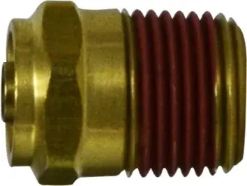 Midland Metal 20841N Straight Connector, 1/2 in Tube OD x 1/8 in MPT, Brass, Nickel-Plated Discount