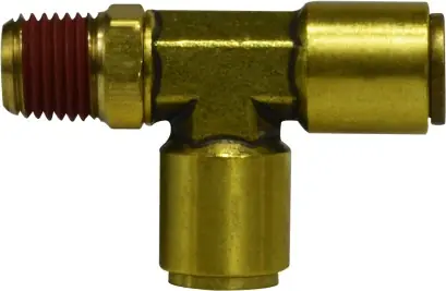 Midland Metal 710806S Swivel Run Tee, 1/2 in Tube OD x 3/8 in MIP x 1/2 in Tube OD, Brass Deal