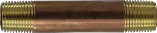 Buy Today Midland Metal 40063 Seamless Pipe Nipple, 1/2 in MPT x 1/2 in MPT, 2-1/2 in, Brass