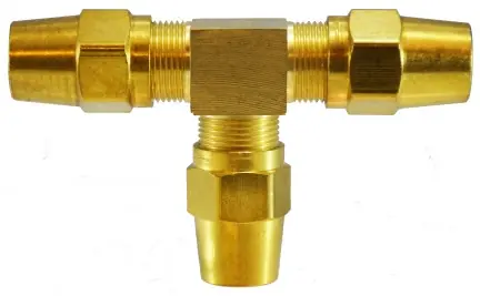 Hot Deal Midland Metal 38188 Tee, 1/4 in Tube OD x 1/4 in Tube OD x 1/4 in Tube OD, Brass