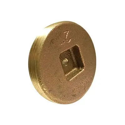 Genuine Midland Metal 970702 Countersunk Cleanout Plug, 2-1/2 in MIP, Brass