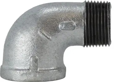 Free Returns Midland Metal 64164 90 deg Street Elbow, 3/4 in MPT x 3/4 in FPT, Iron, Galvanized, 150 lb