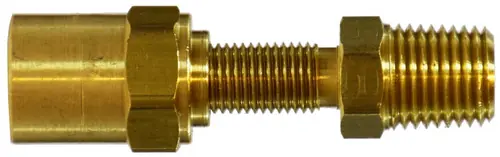 Best Seller Midland Metal 32727 Reusable Hose Adapter, 1/4 in Hose x 1/4 in Male NPTF, Brass