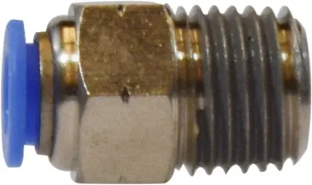 Free Returns Midland Metal 20053C Swivel Branch Tee, 1/4 in Push-In Tube x 10-32 MIP x 1/4 in Push-In Tube, Composite
