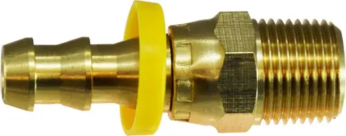 Get Yours Midland Metal 30422 Straight Swivel Connector, 1/4 in Push-In Tube x 1/8 in MIP, Brass
