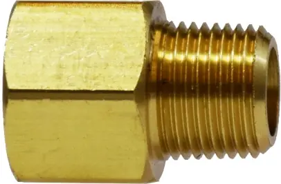Midland Metal 28207 Extender Adapter, 3/4 in FNPTF x 3/8 in MNPTF, 1.59 in, Brass Fast Shipping