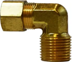 Price Cut Midland Metal 18237 90 deg Elbow, 1/2 in Tube OD x 3/8 in Male NPTF, Brass