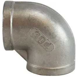 Reduced Price Midland Metal 62102 90 deg Elbow, 3/8 in FNPT x 3/8 in FNPT, Stainless Steel, 150 lb