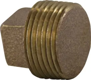 Price Cut Midland Metal 44671 Solid Square Head Plug, 1/4 in MPT, Bronze
