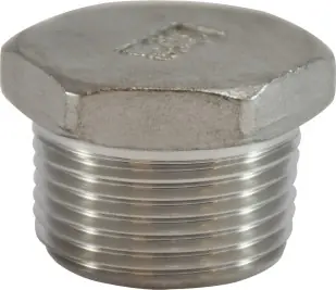 Midland Metal 63633 Cored Hex Head Plug, 1/2 in MPT, Stainless Steel, 150 lb Special Discount